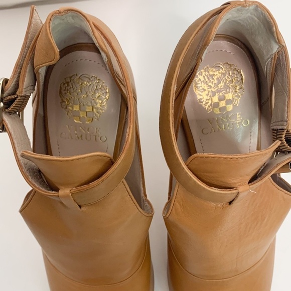 VINCE CAMUTO Leather Open Toe Ankle Booties - Picture 8 of 13